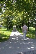 Tom (Paul) enjoying walk on outlying Kloster Mehrerau grounds