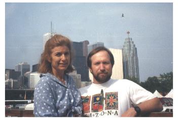 Kitty and friend, Greg, at Toronto harborfront