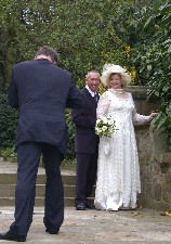 Wedding couple by photographer