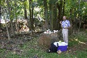 A standing roadside lunch