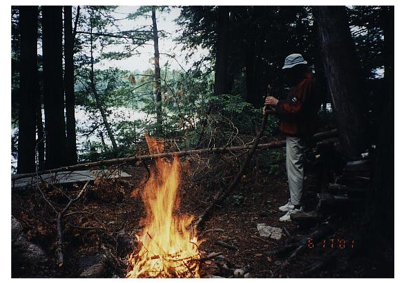 Brush burning at the cottage