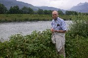 Paul sampling blackberries