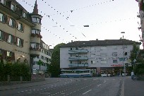 First evening in Zurich near hostel