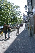 Cobblestone lane along west bank of Zurichsee outlet