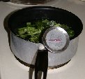 Broccoli being 'low temp' cooked