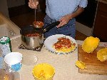 Then good nutritious sauce over the spaghetti squash