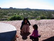 The Phoenix Zoo in the near distance beyond Adi and Shoshan