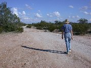 Heading east on unmaintained road