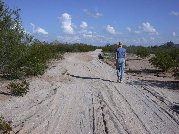 Large sand collection in low spots is not uncommon