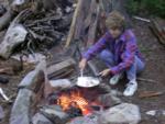 Kitty makes scrambled eggs on 3rd morning with no electricity