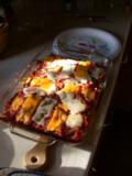 Salmon Lasagna out of the oven