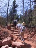 The first of many rock stairways - this one very gentle