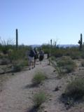 Lindsey, Emily, Paul and Kitty arrive back at the trail head