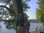 Biggest tree on our property - magnificent pine behind us
