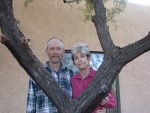 'Framed' by mesquite outside master bedroom