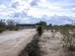 Paul adding to natural fence along our SE border and neighbor's driveway