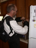 Making the smoothie while wearing weights really was a chore